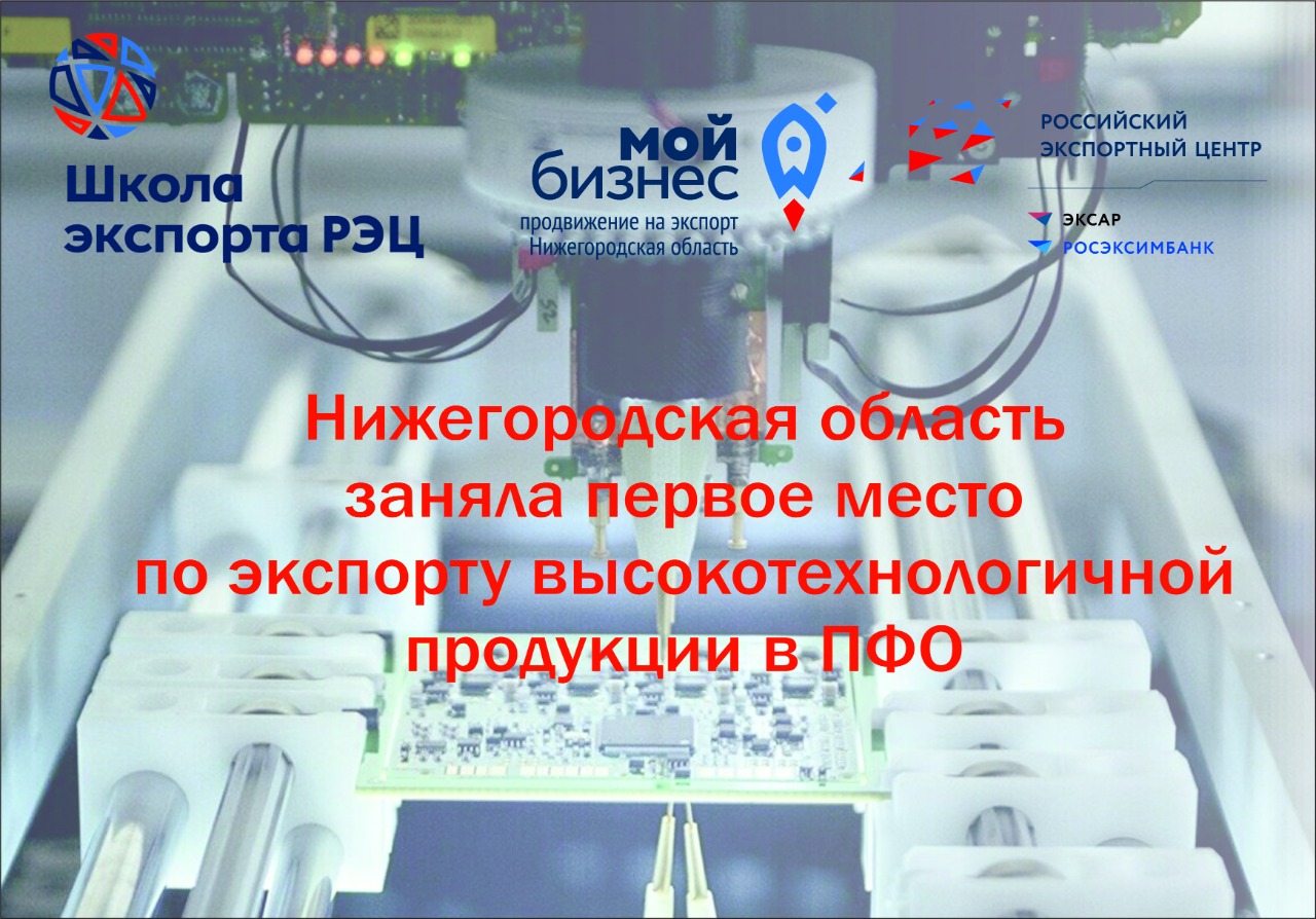 Нижегородская область заняла первое место в ПФО по экспорту высокотехнологичной продукции