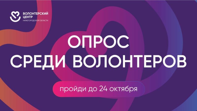 Нижегородских волонтеров приглашают к диалогу: в регионе запущен масштабный опрос