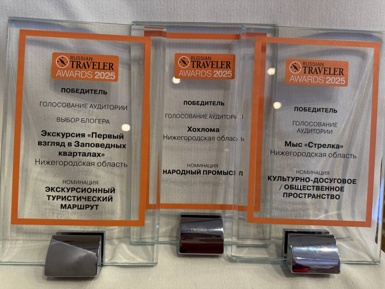 Нижегородская область завоевала три награды туристической премии Russian Traveler Awards