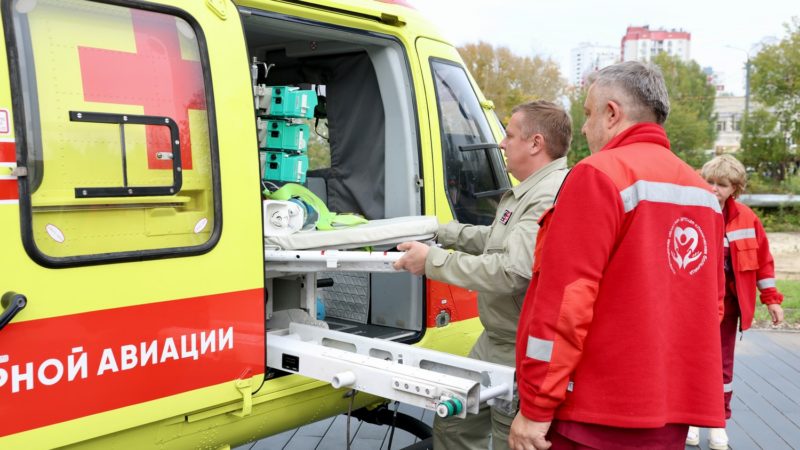 В «Квартале здоровья» в Нижнем Новгороде запустили новую вертолетную площадку для работы санитарной авиации