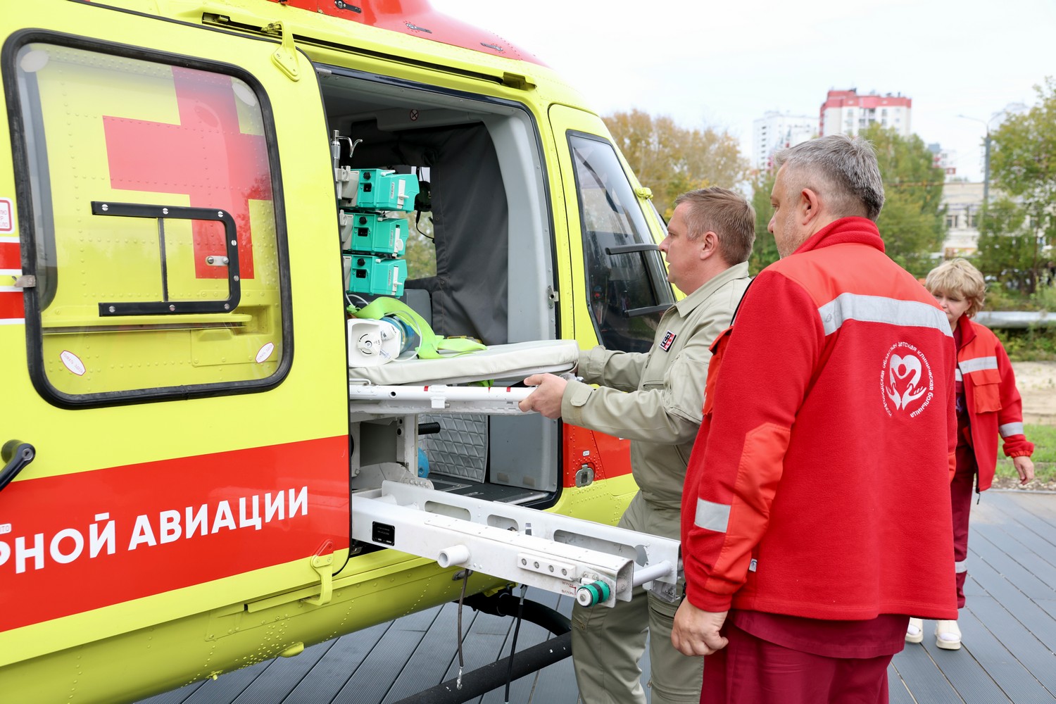 В «Квартале здоровья» в Нижнем Новгороде запустили новую вертолетную площадку для работы санитарной авиации